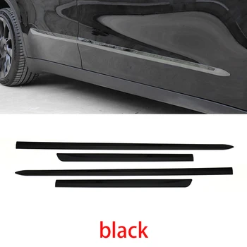 За Tesla, модел Y 3 2017-2023 стоманена хромирана черна карбоновая странична врата, формоване на купето, поли, устойчиво на надраскване накладки, 4 бр.
