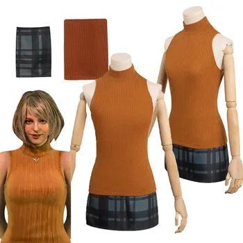Играта Resident 4 Римейк на Ашли Греъм Cosplay костюм, пуловер, пола, жените на Хелоуин, карнавал, парти ролеви игри маскировочный костюм