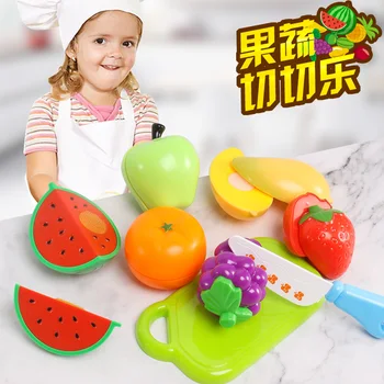 Играчки Chechelle плодови и зеленчукови пъзели на всяка кухня нарязани зеленчуци детски комплект играчки за момчета и момичета