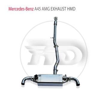 Изпълнението на изпускателната система HMD от неръждаема стомана Catback е подходящ за автомобилни ауспуси Mercedes Benz A45 A45S AMG W176 W177