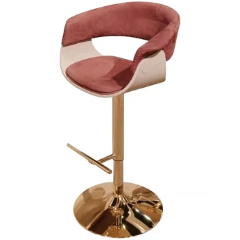 Индивидуален италиански луксозен постмодернистский дизайнерски бар стол с лифта от неръждаема стомана, бар стол на рецепцията на KTV.