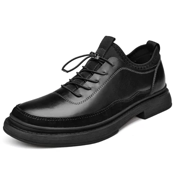 Италианската марка мъжки модни ежедневни обувки, мъжки обувки от естествена кожа, мъжки спортни обувки, в английски стил, градинска туризъм обувки