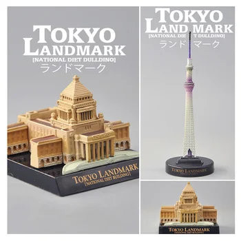КАЙОДО, автентични забележителности на Токио, Сградата на националната диета, Токийската кула, Парламентарната зала, модел, колекция от бижута, миникартинка