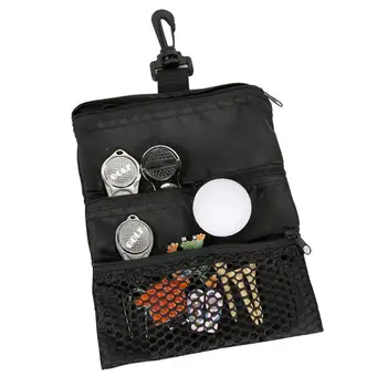 Калъф за съхранение на топки за голф с множество джобове, окото чанта за топката, преносим колан за употреба за голф, чанта за аксесоари на едро