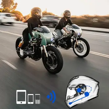 Каски Безжични слушалки мотоциклетът безжична слушалка 5.0 външни каски Слушалки, FM радио на стерео музика и глас