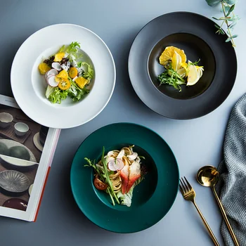 Керамична чиния Nordic Creatieve Keramische Stro Hoed Plaat Plaat за тестени изделия, комплект чинии и ястия, чиния за суши, чиния за салата 접시