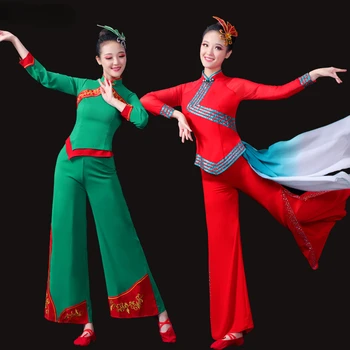 Китайски народни танци, костюми, фестивал дрехи, Янко, класически танц, един барабан, костюм, квадратен танц, Ханфу, древен Янко, народен танц