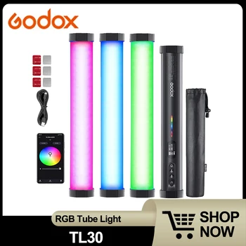 Клиенти лампа Godox TL30 RGB 2700-6500 K 8 W с wi-fi на Горивото, plug-in hybrid CRI 97 + TLCI 99 + 13 Ефекти FX за фото студио