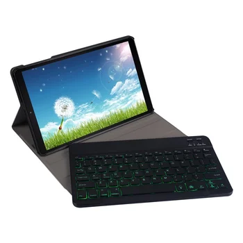 Кожен калъф за Lenovo Tab P12 Pro Case TB-Q706F Калъф за клавиатура с подсветка за Xiaoxin Pad Pro 12.6 със стойка от естествена кожа