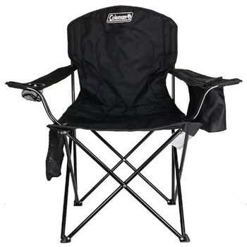 Колман® Походный стол за възрастни с вграден охладител на 4 банки, черно плажен стол, уличен стол, стол походный
