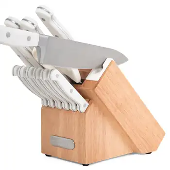 Комплект кухненски ножове EdgeKeeper от 14 предмети от ковано желязо с трикратно нитове