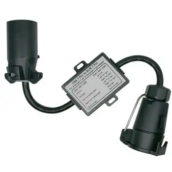 Конвертор осветление на ремаркето от САЩ в ЕС със 7-бандов конектор в ЕС със 7-контакт кръгла с вилица