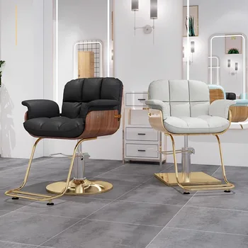 Корпоративна дизайн Хидравлично съвременно управляемият коса стол Nordic Salon Обзавеждане за грим Silla Barberia Модерни мебели DWH