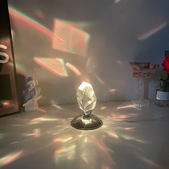 Кристален настолна лампа, светлина в спалнята си, в атмосферата на сянка, led лека нощ, скандинавски USB, диамантена настолна лампа за дома прикроватного бара, подарък 2022