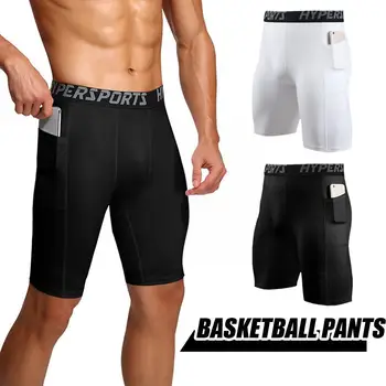 Летни улични къси панталони, чорапогащи за фитнес, гамаши, мъжки панталони, спортни панталони за джогинг, бързо разтягане, тренировочная форма за сухо баскетбол C0Q8