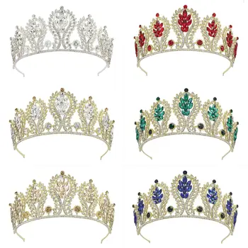 Лъскави Сватбени Crown за Булката, Блестящи Кристали, Сватбени Аксесоари, Кристали, Диадеми, Бижута, Детски Короната за Първото Причастие