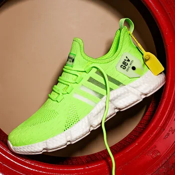 Лятна Хит на продажбите, Зелени Мъжки Ежедневни обувки са С Дишаща Мрежа, Оригинални Мъжки маратонки, Удобни и Леки Мъжки маратонки За Бягане