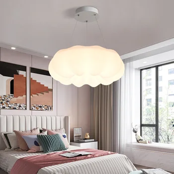 Минималистичные led висящи лампи с облаците, за да покривна спални, хол, висящи лампи PE, тиква, скандинавски луксозен лампа за помещения