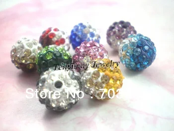 Многоцветни мъниста с градиентным кристална 10 мм, диско топка, микро-мъниста за бижута, 180 бр./лот