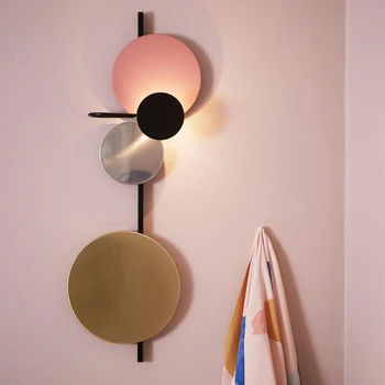 Модерен дизайн дизайн на домашен интериор творчески led малка странична лампа за спални, монтиран на стената лампа за хотелски помещения, монтиран на стената лампа Planet light повърхностен монтаж