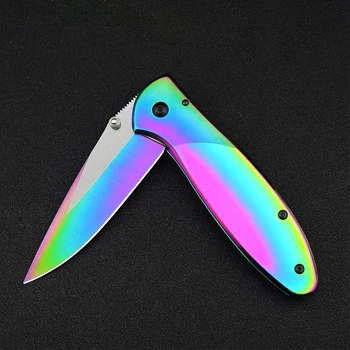 Модерен красив цветен походный тактически сгъваем нож за оцеляване в дивата природа, джобни ножове EDC Tool
