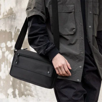 Модерен мъжки оксфорд чанта-месинджър, водоустойчив, с няколко джоба, в чантата си за мобилен телефон, чантата през рамо, странична чанта за мъже