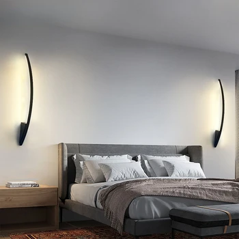 Модерен стенен лампа 2021, ново просто led осветление, дневна стая в стил ар деко, луксозен фон, дизайнерски нощно шкафче за спалня, монтиран на стената лампа