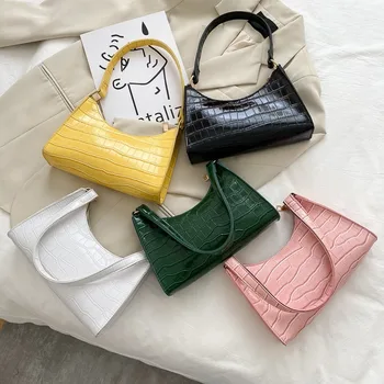 Модерна елегантна чанта за пазаруване, ретро ежедневни дамски чанти-тоут, чанти през рамо, дамски кожени однотонная чанта на верига за жени 2021