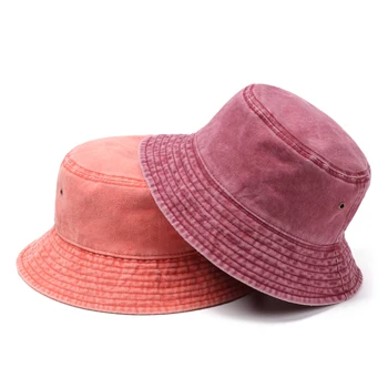 Модни дънки выстиранная панама, ретро сгъваема рибарска шапка, памучен ежедневни солнцезащитная шапка, лятна солнцезащитная шапка за жени и мъже