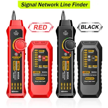 Мрежа за кабелен тракер, сигнала на мрежата линия на търсещия, мрежов анализатор, RJ-45, RJ11, телефонна линия, детектор за мрежови кабели, инструмент за проследяване на