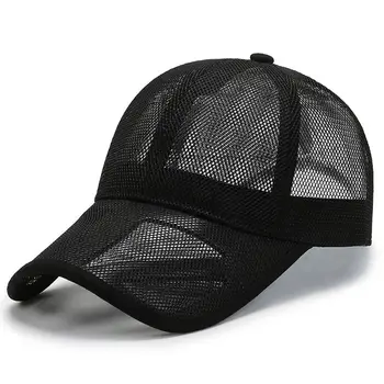 Мъжка лятна куха дишаща спортна бейзболна шапка на големи по размер на окото ежедневни шапка, шапка солнцезащитная