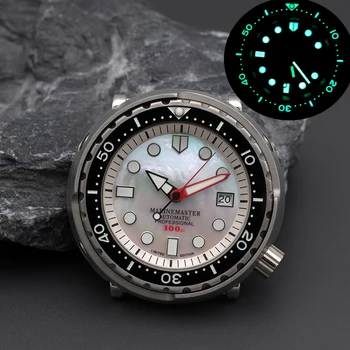 Мъжки автоматичен часовник, мъжки часовник за гмуркане 200 м, водоустойчив автоматично часовник на китката C3, светлинен сапфирен кристал, неръждаема стомана
