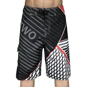 Мъжки летни плажни къси панталони-бермуди свободен размер, бързо съхнещи непромокаеми панталони за каране на сърф, гмуркане, бягане, фитнес