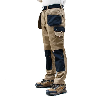 Мъжки панталони-карго с множество джобове, работни панталони за улицата, износоустойчиви панталони, работни панталони с чанта за краката