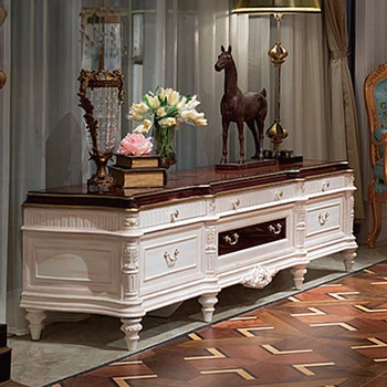 Нео-класически ТВ-шкаф, от масивно дърво луксозен френски придворен открит шкаф Европейския влезте в шкаф мебели по поръчка