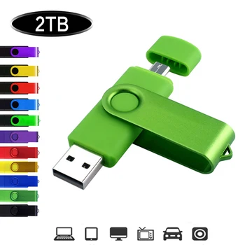 Нов USB флаш-диск 2 TB флаш памет, 3 в 1, стик, 2 TB, метален диск memoria cel, USB-устройство, подарък за телефон/на колата/tv, безплатен лого