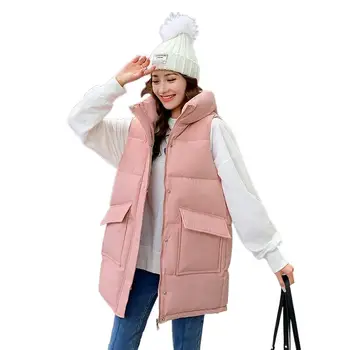 Нов всекидневни зимни женски топла жилетка, градинска облекло в стил харадзюку, евтино палто на едро, маркови обикновена сака със средна дължина за жени 2023