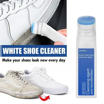 Нов инструмент за почистване на бели обувки, почистващ препарат за обеззаразяване, полироль без пране, спортни обувки, за домашно избелване на земеделието S4K0 Нов инструмент за почистване на бели обувки, почистващ препарат за обеззаразяване, полироль без пране, спортни обувки, за домашно избелване на земеделието S4K0 0