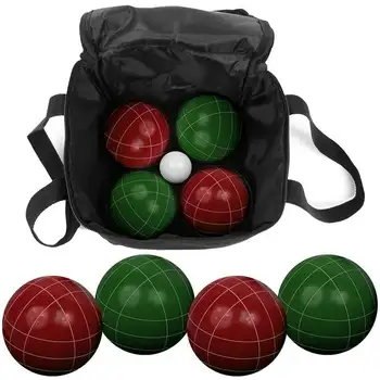 Нов Набор от топки за бочче с Удобна найлон чанта за носене Нов Набор от топки за бочче с Удобна найлон чанта за носене 0