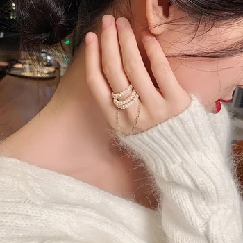 Нов скоба за ушите с перлената пискюл, корейски и модерен дизайн, са феромагнитни обеци-клипове за уши, скоба за ухото, кости, с пискюл на сладководни перли