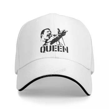 Нова бейзболна шапка Queen Rock Band, мъжки ежедневни памучен шапка за папата с принтом, шапка британската рок група Queen, регулируеми шапки възстановяване на предишното положение