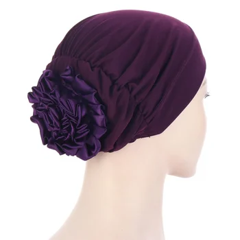 Нова малка шапка с градиентным дизайн във формата на цвете, модна шапка, обхващащи главата, многоцветни сатен с шапка с мънистен