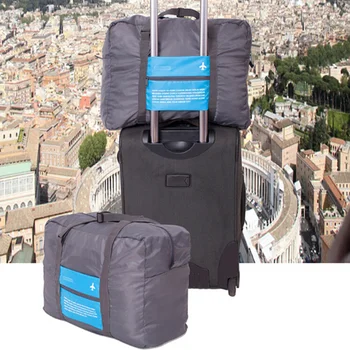 Нова мода водоустойчив пътна чанта-голям капацитет, дамски найлон сгъваема Унисекс чанта за багаж, пътни чанти