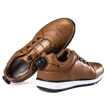 Нова мода обувки за голф, мъжки и дамски, Големи размери 37-47, Спортни обувки за голф, Нескользящая обувки за ходене, Висококачествени спортни обувки