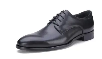 Нова мъжки обувки с остри пръсти, вечерни модела обувки от естествена кожа, модерен сватбени обувки дантела