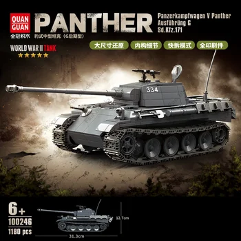 Новата Военна Модельная Серия WW2 на Втората световна война Немски Пантера е Среден Танк, Събирането на Войници Строителни Блокове Fiugre Тухли Играчки Подарък