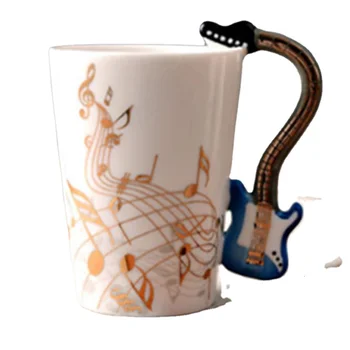 Новата китайска керамика чаша за тънкия китара музика, чаша за вода за бележки, чашата за кафе, мини-гитарная чаша, индивидуална творческа чаша