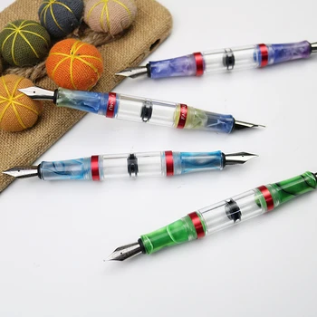 Новата писалка Fanmu с кт топчета, прозрачна дръжка за калиграфия, канцеларски материали за студенти, мастило химикалки за писане