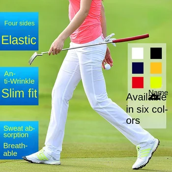 Нови дамски панталони за голф, разтеглив бързо съхнещи панталони, гащи