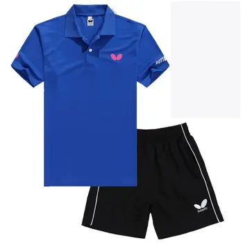 Нови комплекти за тенис на маса, мъжки и дамски дрехи за пинг-понг, потници за тенис на маса, ризи за тенис на маса + шорти, спортни костюми